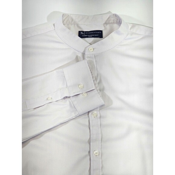 CCN Men's XXXL Tailored Athlete Bamboo Grandad Shirt Button Down White EUC - Picture 1 of 5